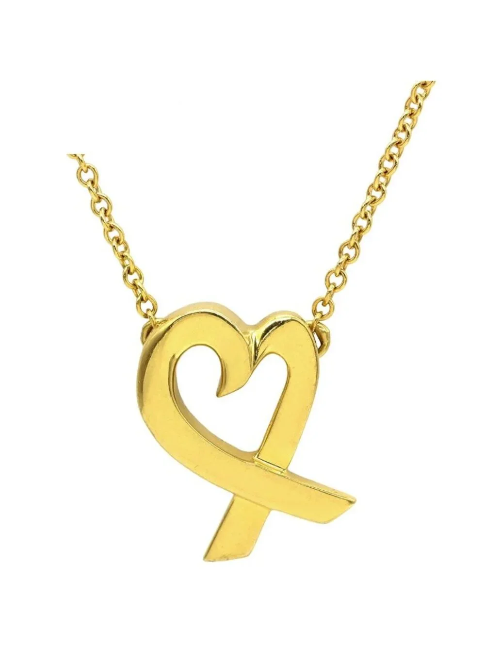 Tiffany & Co Necklace Loving Heart Yellow Gold YG T& Paloma Picasso